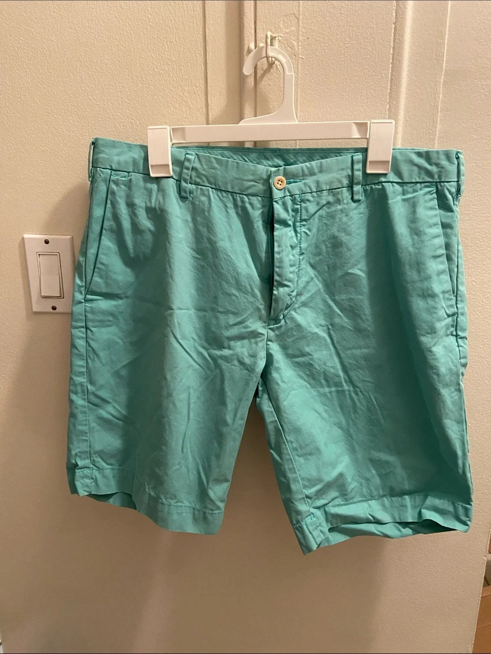 Polo by Ralph Lauren Teal Flat-Front Men's Shorts